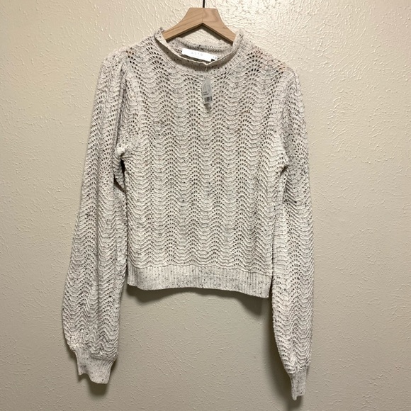 Astr Sweaters - ASTR wool blend balloon sleeve cropped sweater